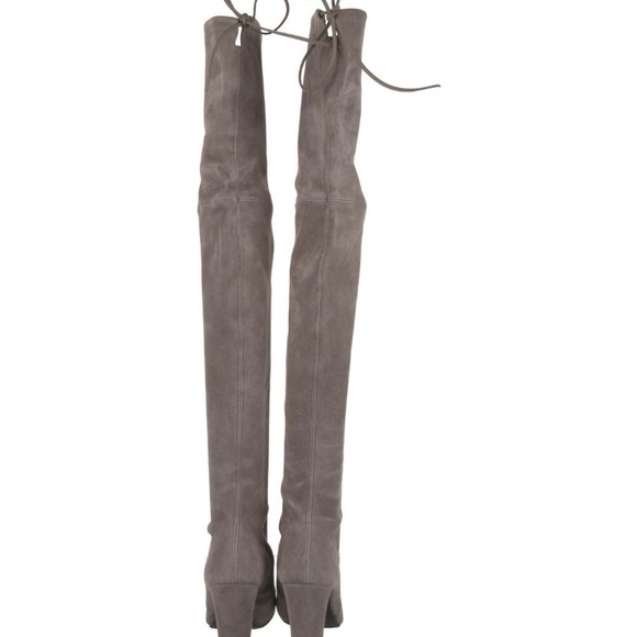 Stuart Weitzman highland boot gray suede size 8 - Picture 3 of 4